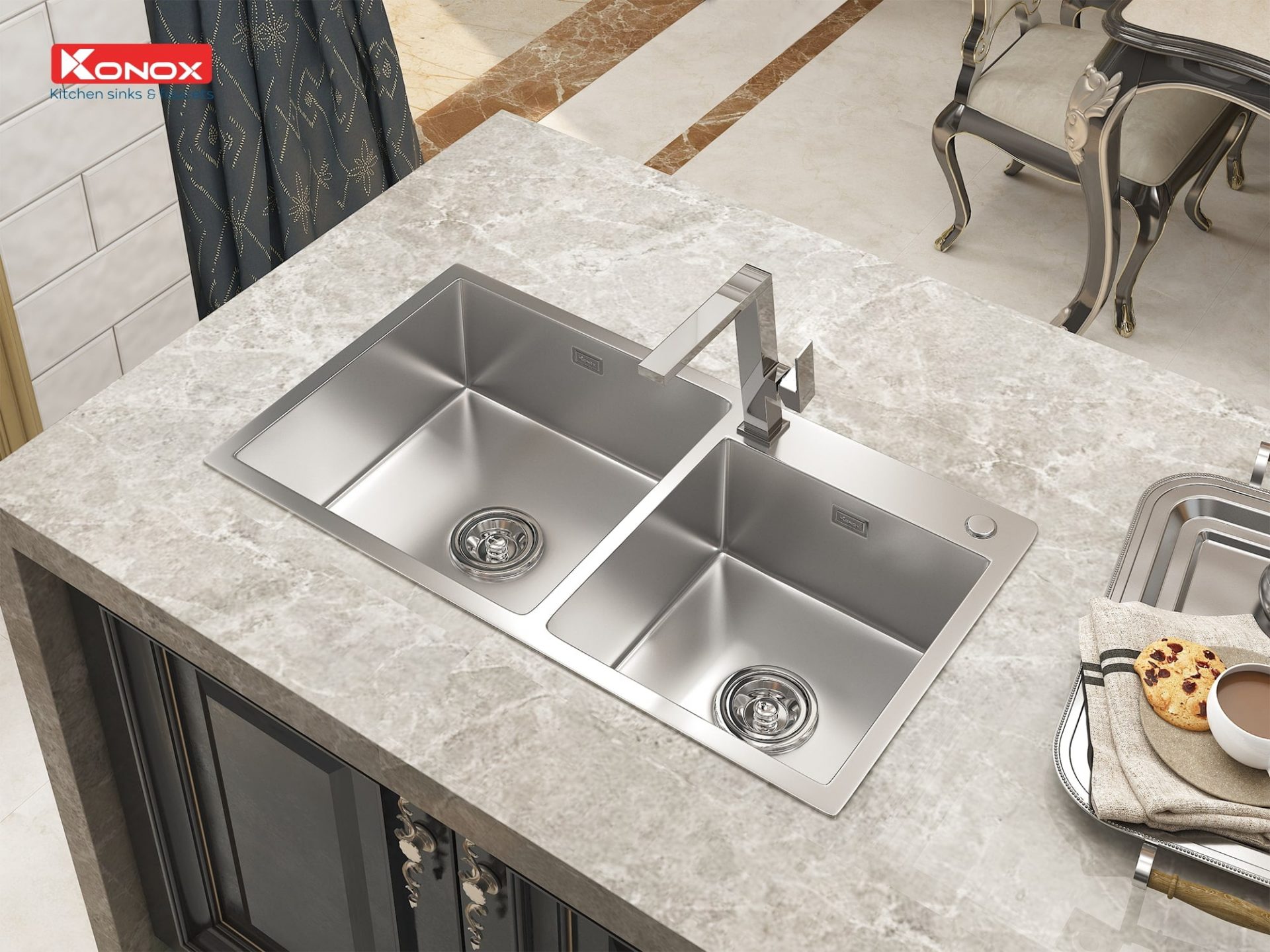 Chậu Rửa Bát Inox KONOX Overmount sink KN8245DO