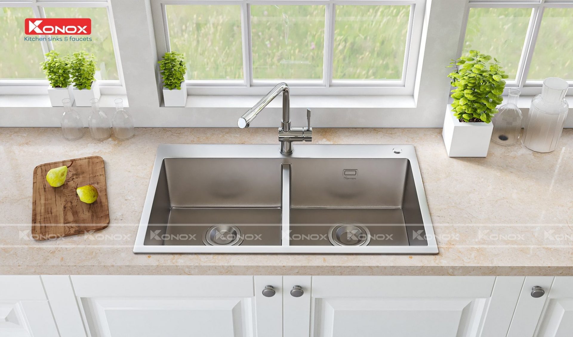 Chậu Rửa Bát Inox KONOX Overmount sink KN8248DOB