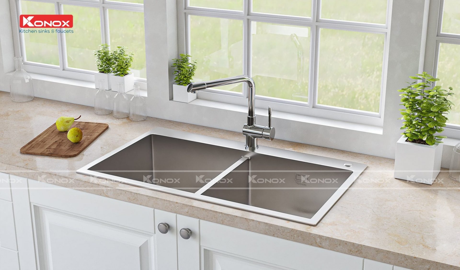 Chậu Rửa Bát Inox KONOX Overmount sink KN8248DOB