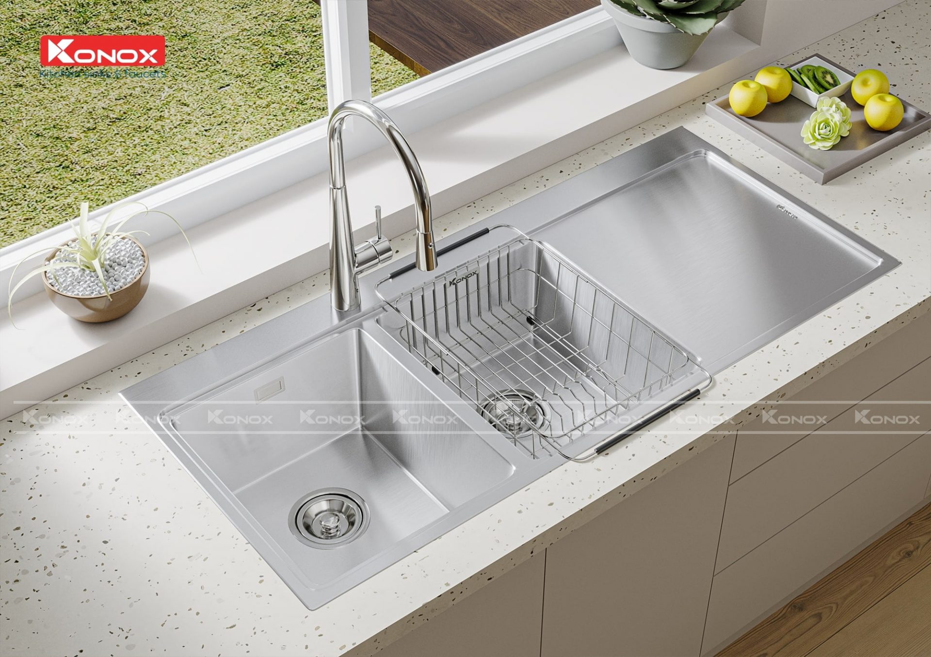 Chậu Rửa Bát Inox KONOX Turkey sink Miro 1160