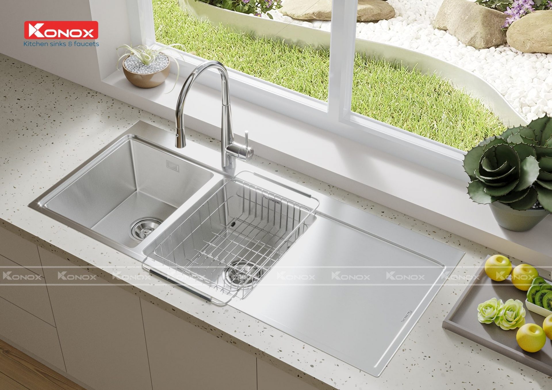 Chậu Rửa Bát Inox KONOX Turkey sink Miro 1160