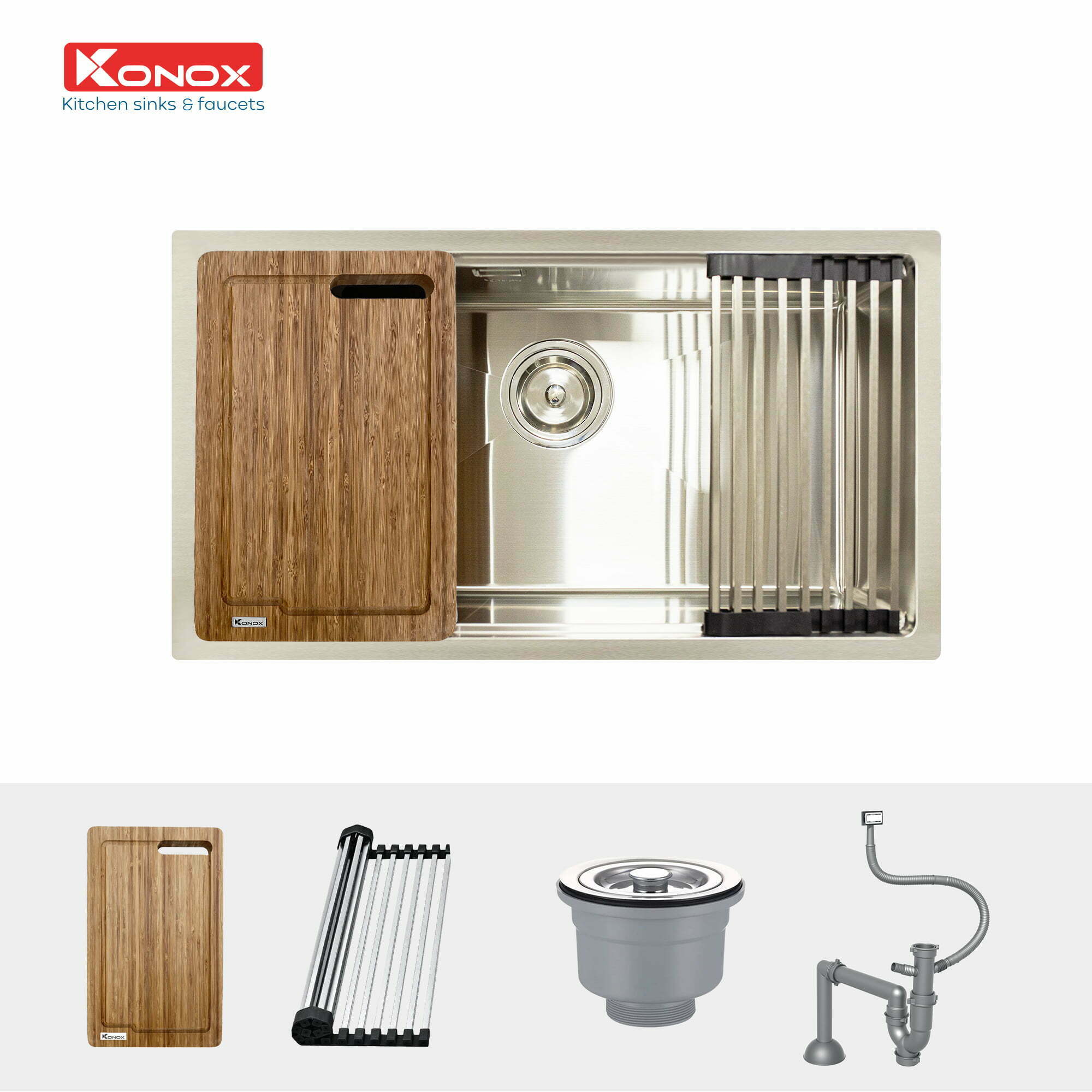 Chậu Rửa Bát Inox KONOX Workstation – Undermount sink KN8046SU