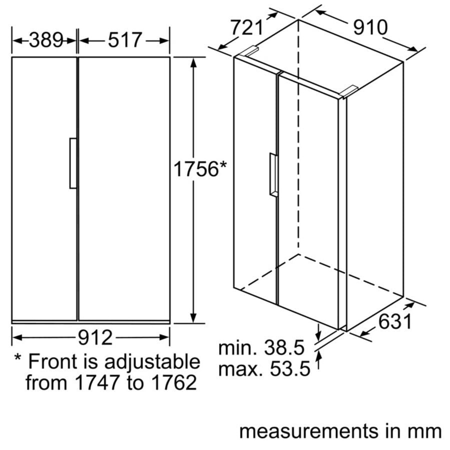 TỦ LẠNH SIDE BY SIDE BOSCH KAN92VI35O