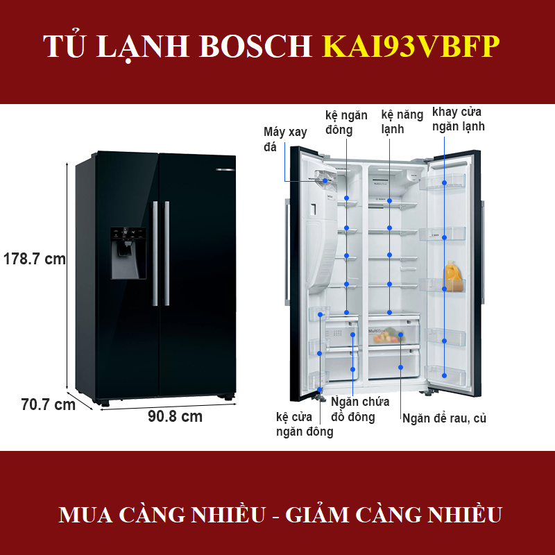 TỦ LẠNH BOSCH KAI93VBFP