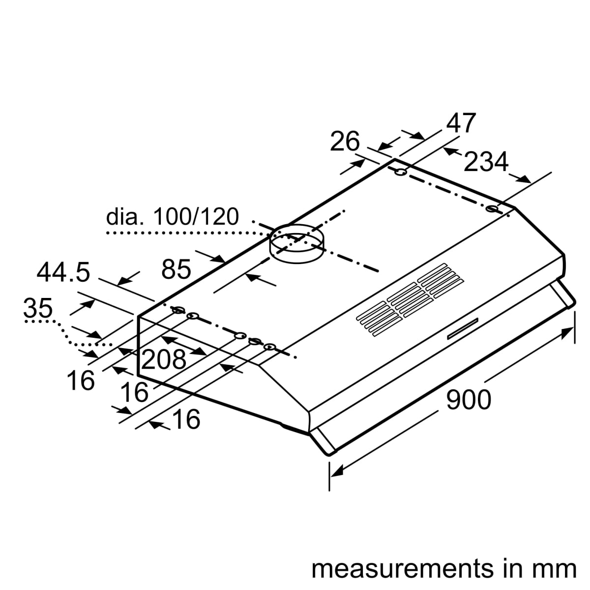 Máy hút mùi Bosch DWB66DM50B 600cm Serie 4