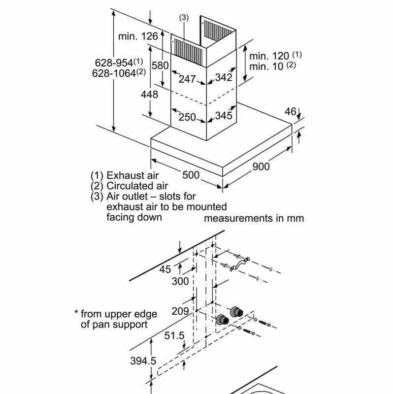 Máy hút mùi Bosch DWB97CM50 90cm Serie 6