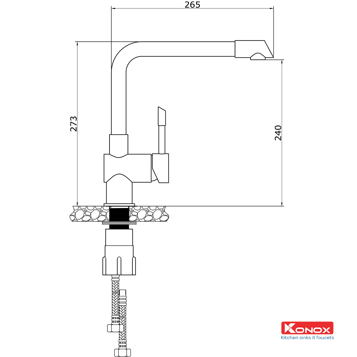 Vòi Rửa Bát Konox KN1205