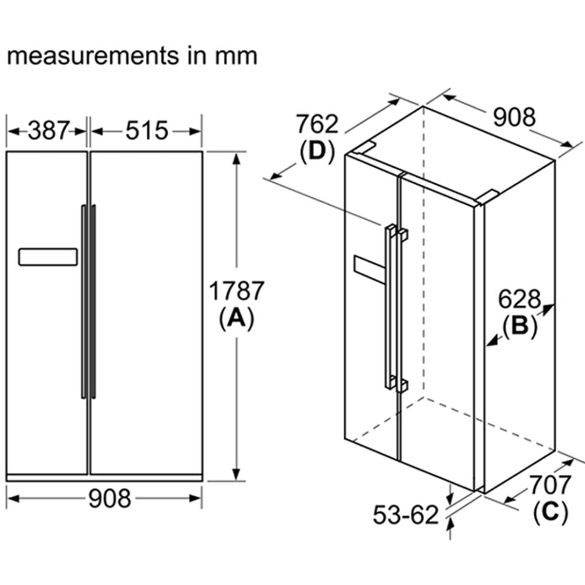 TỦ LẠNH SIDE BY SIDE BOSCH KAN93VIFPG