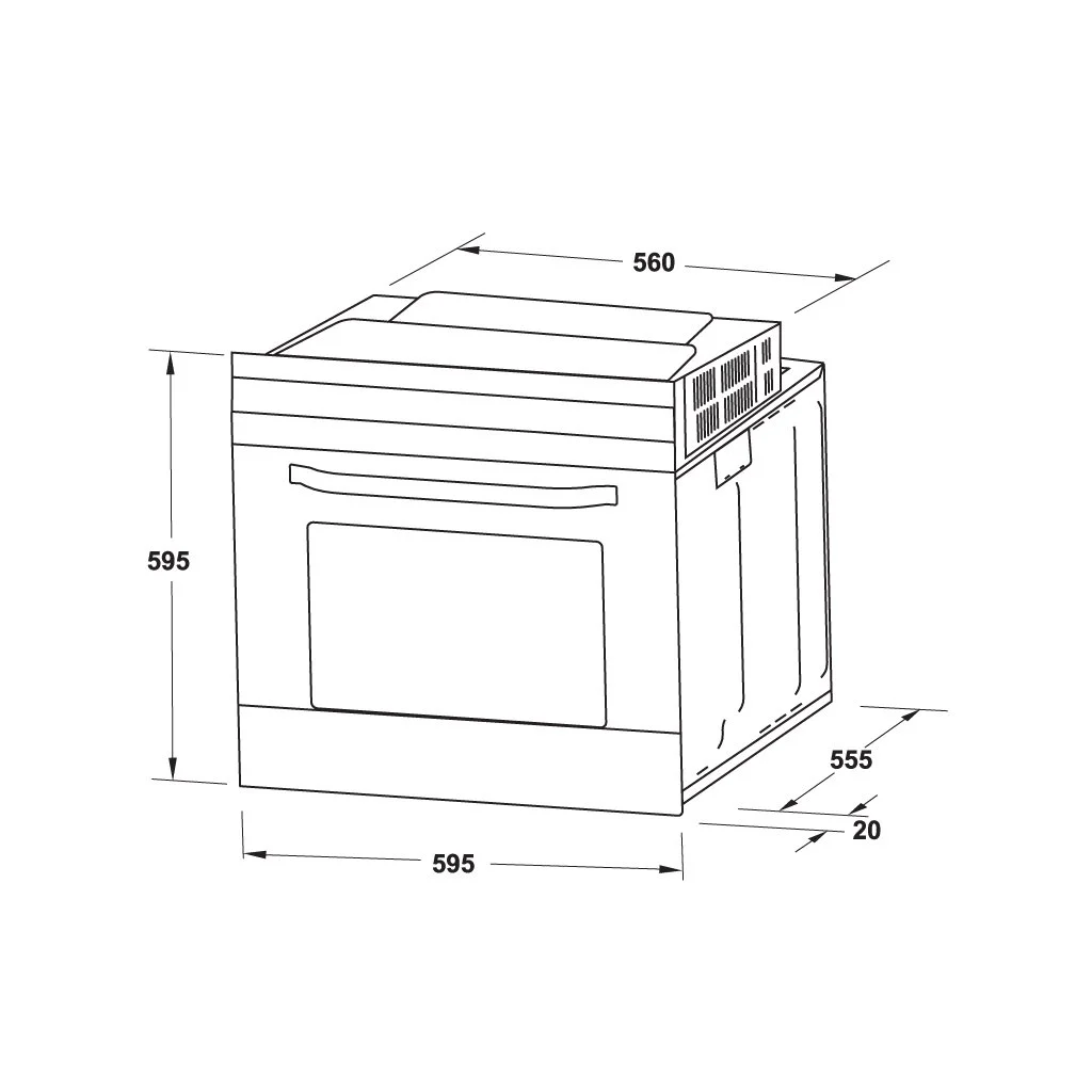 Lò nướng âm tủ Hafele HO-6T70A 538.01.441 70 lít