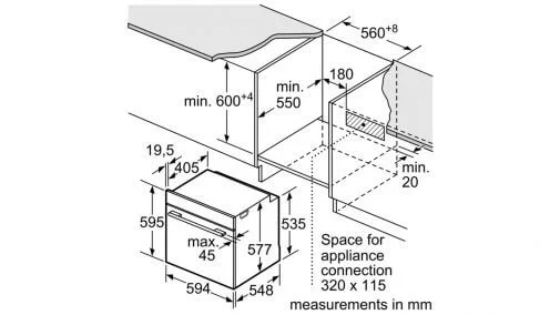 Lò nướng Bosch HBG633BS1A Serie 8