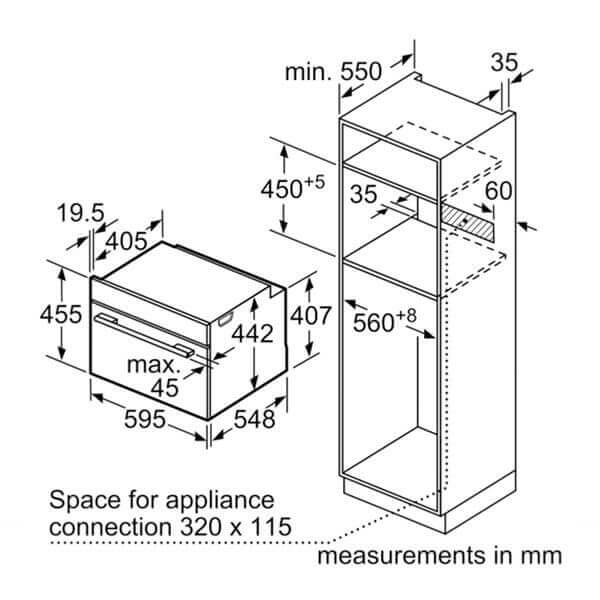 Lò nướng kết hợp vi sóng Bosch CMG633BS1B