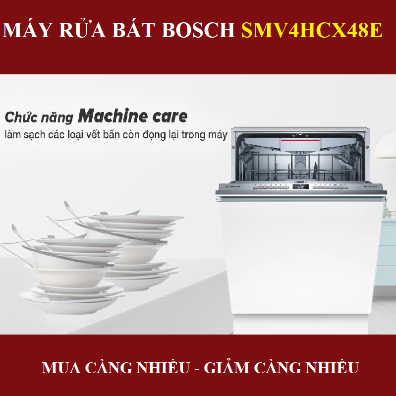 Máy rửa bát Bosch SMV4HCX48E Seri 4