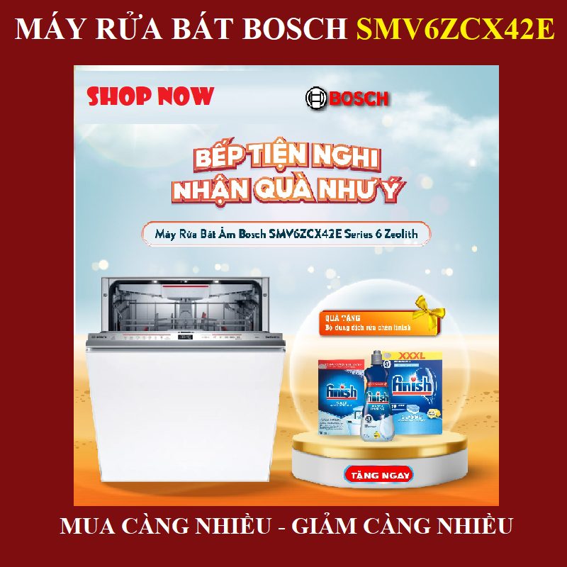 Máy rửa bát Bosch SMV6ZCX42E