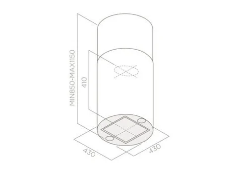 Hút mùi đảo ELICA TUBE ISLAND IX/A/43