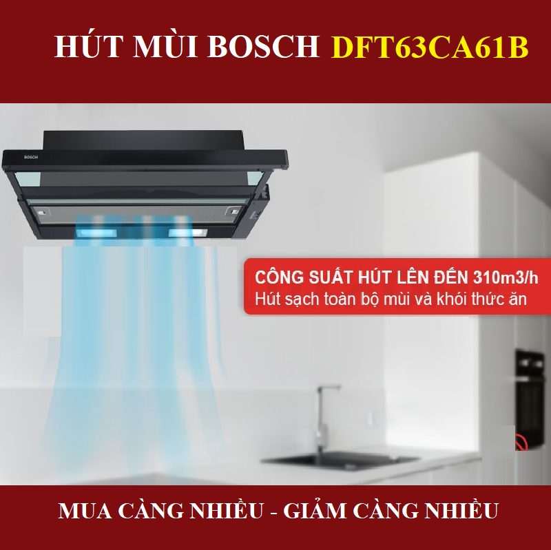 MÁY HÚT MÙI ÂM TỦ BOSCH DFT63CA61B NGANG 60CM