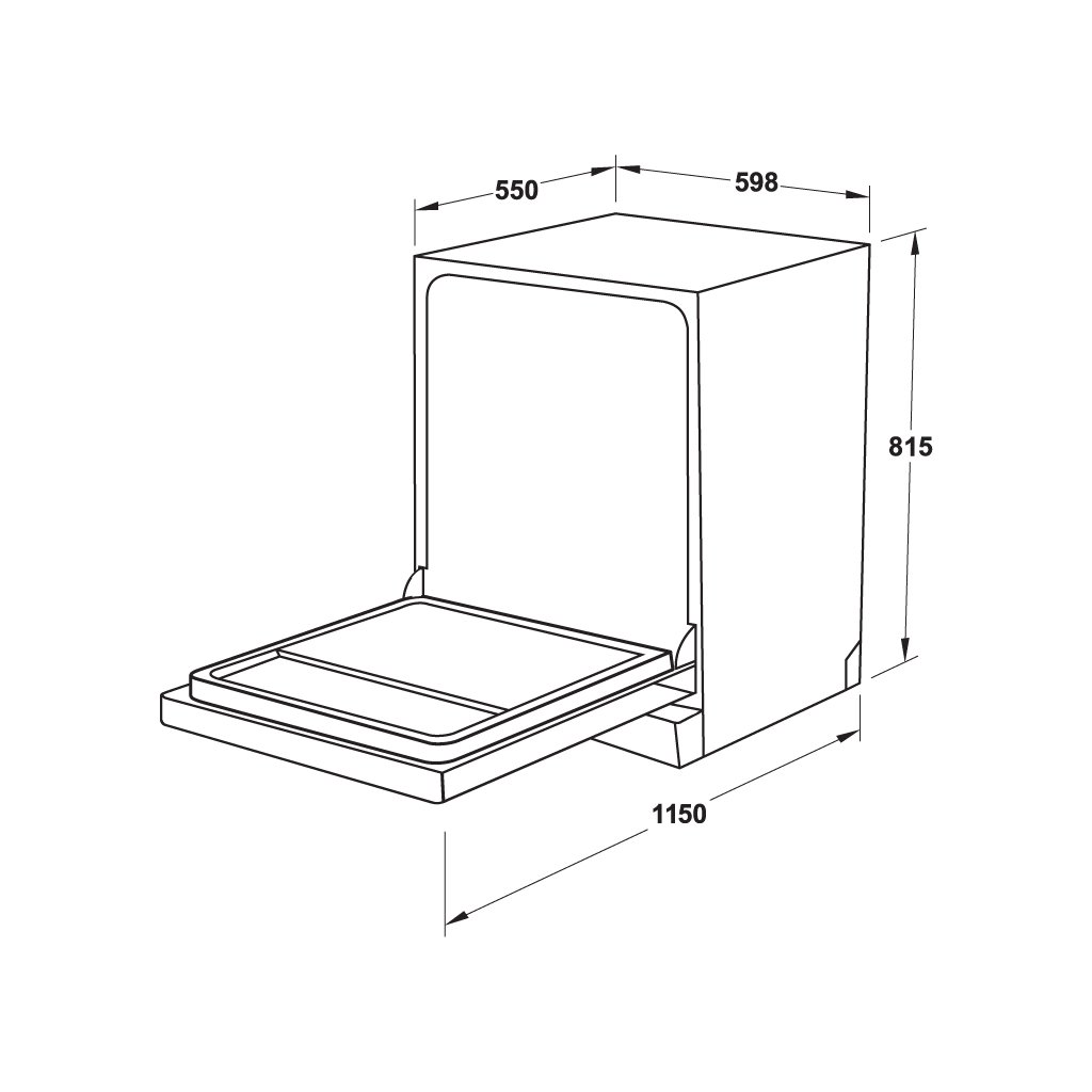 Máy rửa bát âm tủ Hafele HDW-FI60AB 538.21.330