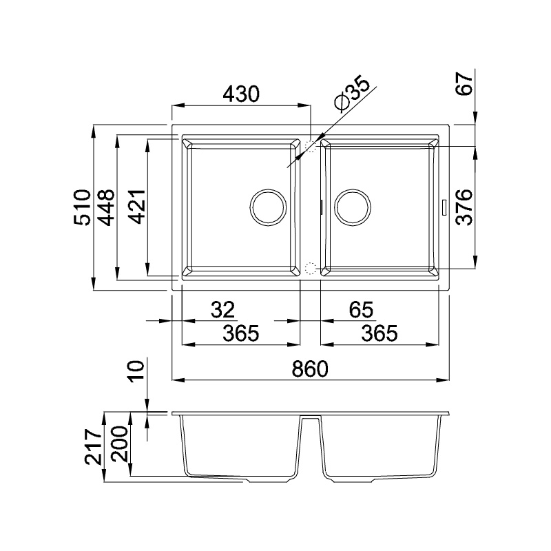 Chậu đá Malloca Bianco K- 45062