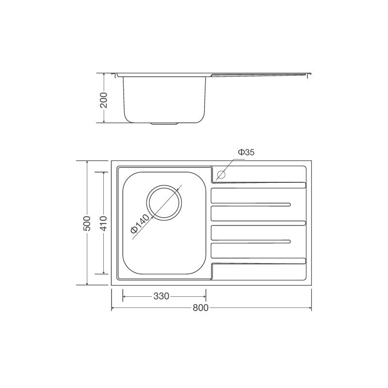 Chậu rửa Inox Malloca MS 1017 New