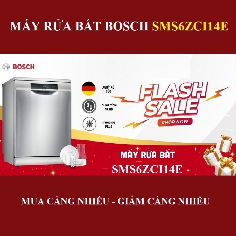 Máy Rửa Bát BOSCH SMS6ZCI14E