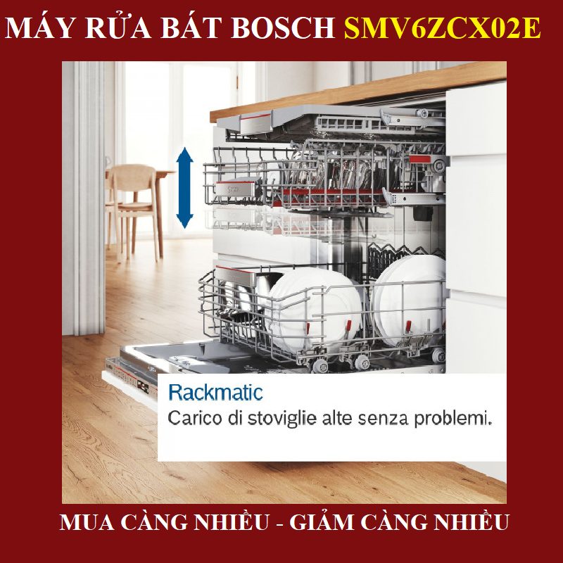 Máy rửa bát Bosch SMV6ZCX02E