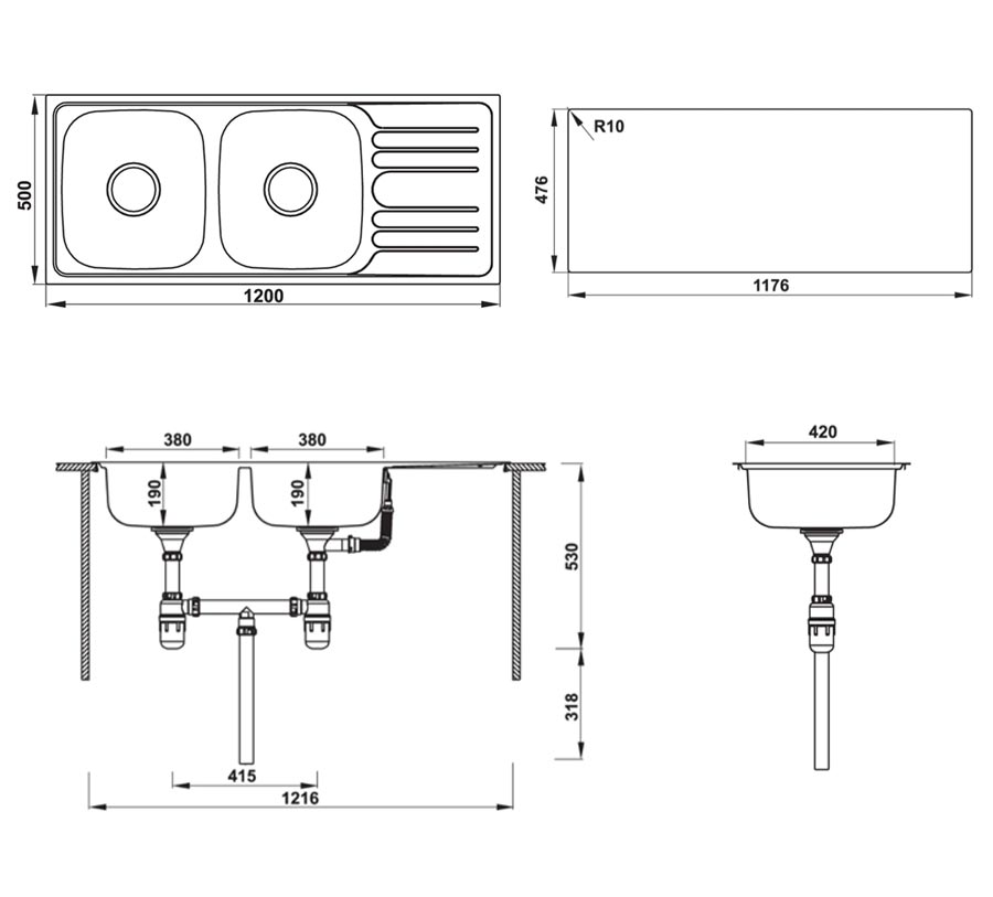 CHẬU HAFELE INOX CLAUDIUS HS-SD12050 567.20.513