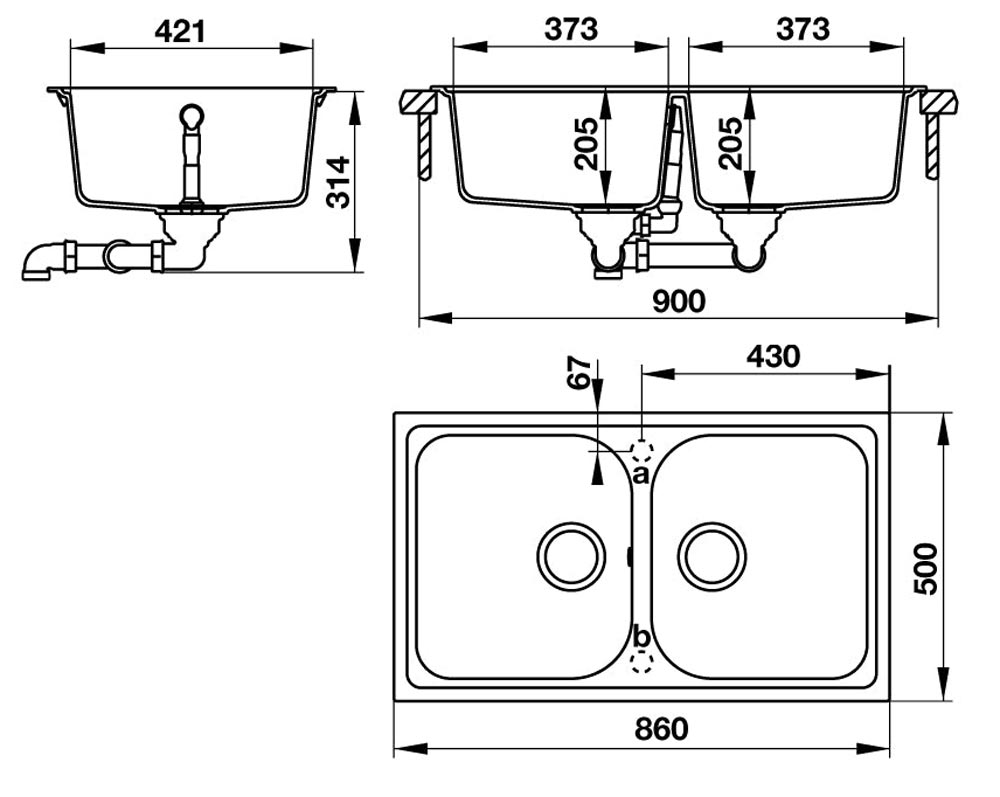 CHẬU ĐÁ HAFELE HS19-GEN2R90 570.35.380