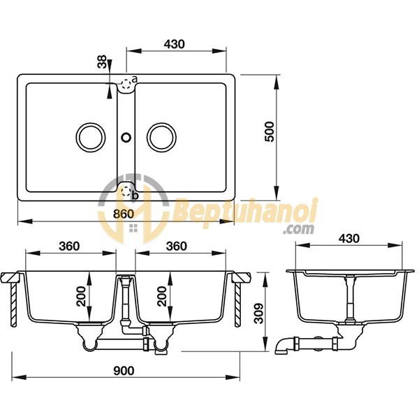 CHẬU ĐÁ HAFELE HS19-GEN2S90 570.36.500