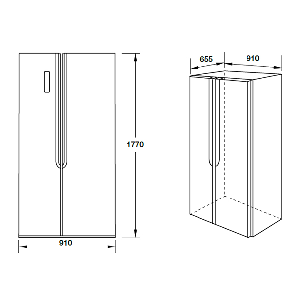 Tủ lạnh Hafele HF-SBSID 534.14.020