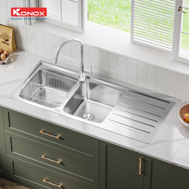 CHẬU RỬA CHÉN BÁT KONOX EUROPEAN PREMIUM KS11650 2B – Bàn phải