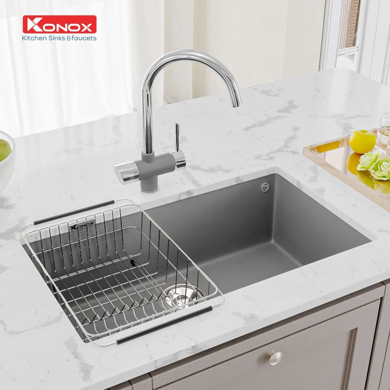 CHẬU RỬA CHÉN BÁT KONOX GRANITE NAROS 760S – GREY