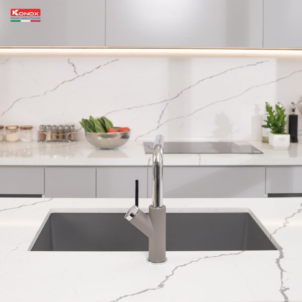 CHẬU RỬA CHÉN BÁT KONOX GRANITE NAROS 760S – GREY